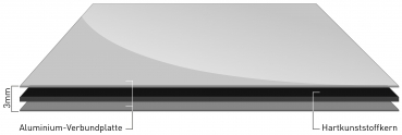 Nischenrückwand rBack Alu Schiefer Design